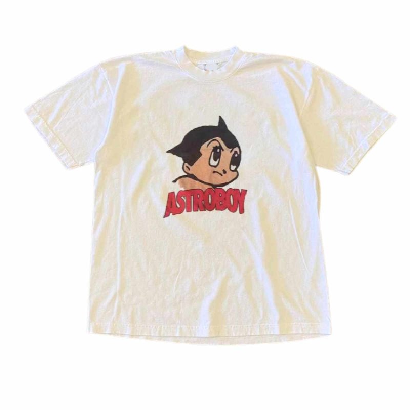 画像2: Vintage Unisex Astro Boy Face Print Crew Neck Tshirts 男女兼用 ヴィンテージ風 古着風 ラウンドネック アストロボーイ 鉄腕アトム フェイス プリント Tシャツ  (2)