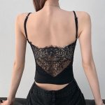 画像2: padded back lace camisole　パッド入りバックレースキャミソールタンクトップTシャツ (2)