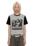 画像4: Unisex EME The Beatles Bedrucktes Oversize T-Shirt im Vintage-Look ユニセックス 男女兼用 ビートルズ ヴィンテージスタイル ダメージ加工 半袖 Tシャツ  (4)