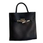 画像2: Genuine Leather Kelly Mini Tote Shoulder Crossbody Bag　本革レザーケリーミニトートショルダークロスボディバッグ (2)