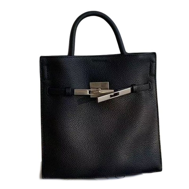 画像2: Genuine Leather Kelly Mini Tote Shoulder Crossbody Bag　本革レザーケリーミニトートショルダークロスボディバッグ (2)