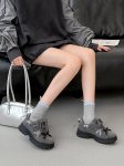 画像6: Ｗomen's Platform chunky sole flower lace-up sneakers プラットフォームチャンキーソールフラワー付きレースアップスニーカー (6)