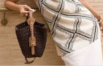 画像8: Tote shoulder basket bag with padlock   カデナ付きトートショルダー籠かごバスケットバッグ (8)