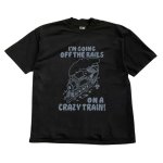 画像3: Snoopy & Crazy Train Short Sleeve T-Shirt  　ユニセックス 男女兼用スヌーピー＆クレイジートレインヴィンテージスタイルプリント 半袖 Tシャツ (3)