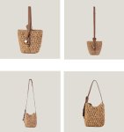 画像9: Tote shoulder basket bag with padlock   カデナ付きトートショルダー籠かごバスケットバッグ (9)