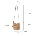 画像10: Tote shoulder basket bag with padlock   カデナ付きトートショルダー籠かごバスケットバッグ (10)