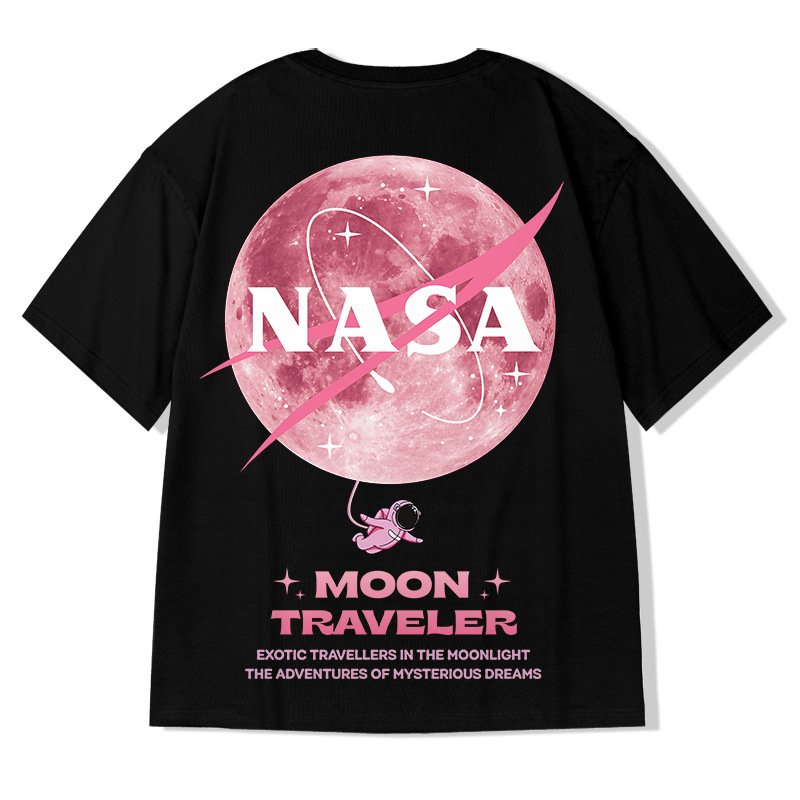 画像2: Unisex NASA x Earth x Astronaut Print Tshirts ユニセックス男女兼用NASAナサ×アース×宇宙飛行士半袖 Tシャツ 大きなサイズ フォーエルサイズ以上あり (2)