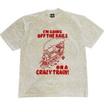 画像1: Snoopy & Crazy Train Short Sleeve T-Shirt  　ユニセックス 男女兼用スヌーピー＆クレイジートレインヴィンテージスタイルプリント 半袖 Tシャツ (1)