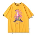 画像5: basketball dunk Short-Sleeve T-Shirt　ユニセックス 男女兼用 ピンクパンサーバスケットボールダンクプリント半袖Tシャツプリント  (5)