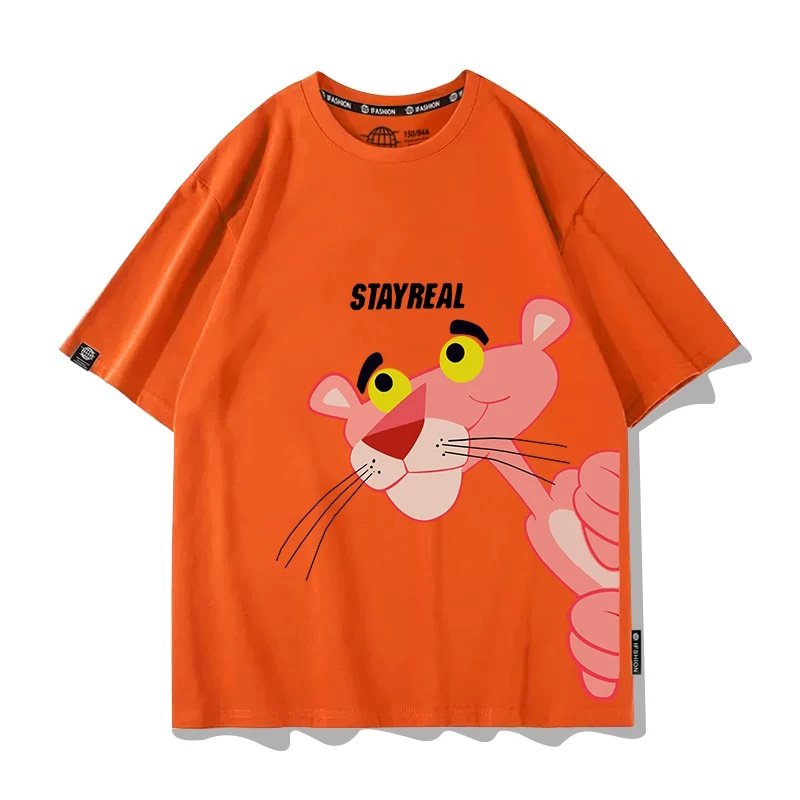 画像7: STAYREAL Pink Panther Print Short-Sleeve T-Shirt　ユニセックス 男女兼用STAYREAL ピンクパンサープリント半袖Tシャツプリント  (7)