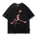 画像3: basketball dunk Short-Sleeve T-Shirt　ユニセックス 男女兼用 ピンクパンサーバスケットボールダンクプリント半袖Tシャツプリント  (3)