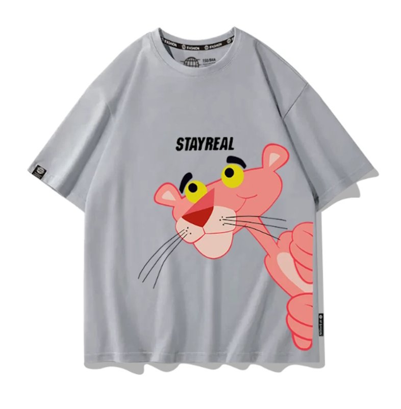 画像3: STAYREAL Pink Panther Print Short-Sleeve T-Shirt　ユニセックス 男女兼用STAYREAL ピンクパンサープリント半袖Tシャツプリント  (3)