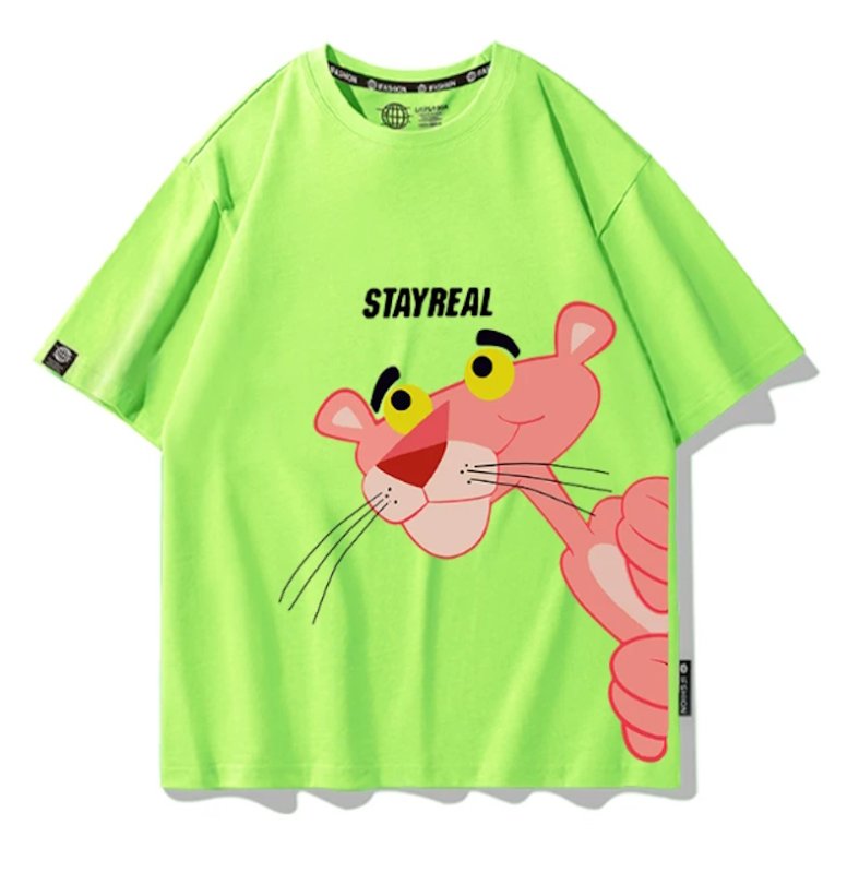 画像8: STAYREAL Pink Panther Print Short-Sleeve T-Shirt　ユニセックス 男女兼用STAYREAL ピンクパンサープリント半袖Tシャツプリント  (8)
