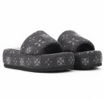 画像2: Platform Star Cross Flower Denim Slip-on Sandals　プラットフォーム スタークロスフラワーデニム スリッポンサンダル (2)