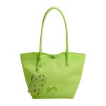 画像2: PVC Jerry  Large Capacity Tote Shoulder Bag with a pouch ジェリートートショルダー フレンチバッグ ポーチ付き (2)