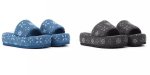 画像3: Platform Star Cross Flower Denim Slip-on Sandals　プラットフォーム スタークロスフラワーデニム スリッポンサンダル (3)