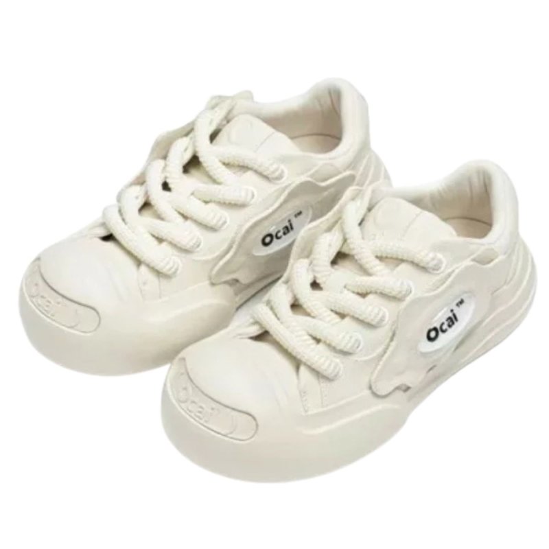 画像1: Unisex Ocai X Umamiism SMILE Volume Lace-Up Platform Sneakers スマイル ボリューム レースアップ スニーカー 厚底 プラットフォーム (1)