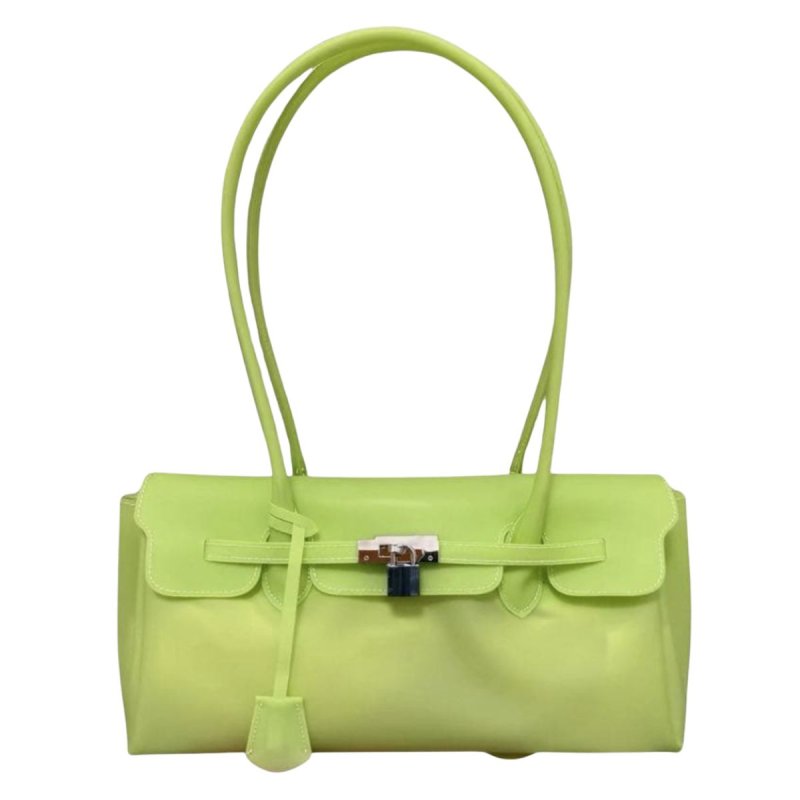 画像2: PVC Jerry Firkin Tote Bag ジェリー ゼリー 透明 トート ショルダー フレンチバッグ 韓国 y2k (2)