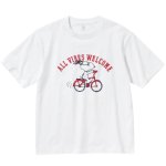 画像1: Cycling Snoopy Print Short-sleeved T-shirt ユニセックス男女兼用 サイクリングヌーピー プリント 半袖Tシャツ (1)