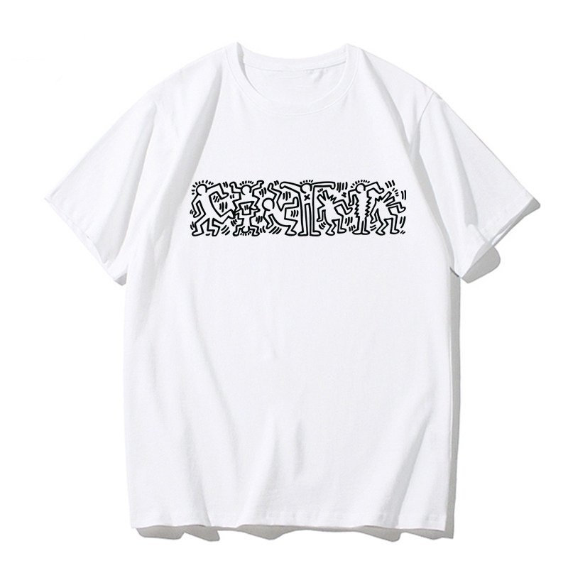 画像10: Unisex Casual Cotton Keith Haring Logo Tshirts Heart carry キースヘリング ロゴ Tシャツ ユニセックス 男女兼用 (10)