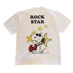 画像1: Snoopy Rockstar Vintage Style Short-Sleeve T-Shirt　ユニセックス 男女兼用ロックスタースヌーピーヴィンテージスタイル半袖 (1)
