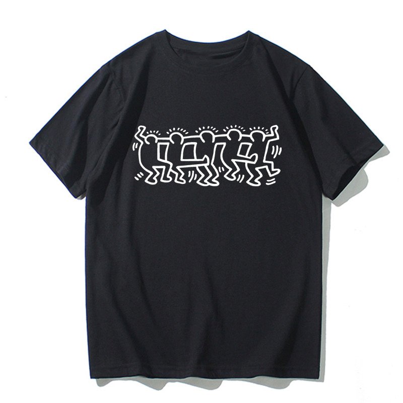画像3: Unisex Casual Cotton Keith Haring Logo Tshirts Heart carry キースヘリング ロゴ Tシャツ ユニセックス 男女兼用 (3)