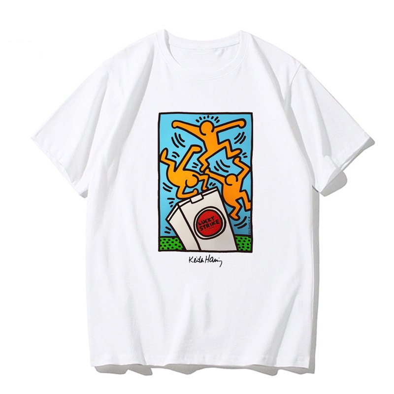 画像13: Unisex Casual Cotton Keith Haring Logo Tshirts Heart carry キースヘリング ロゴ Tシャツ ユニセックス 男女兼用 (13)