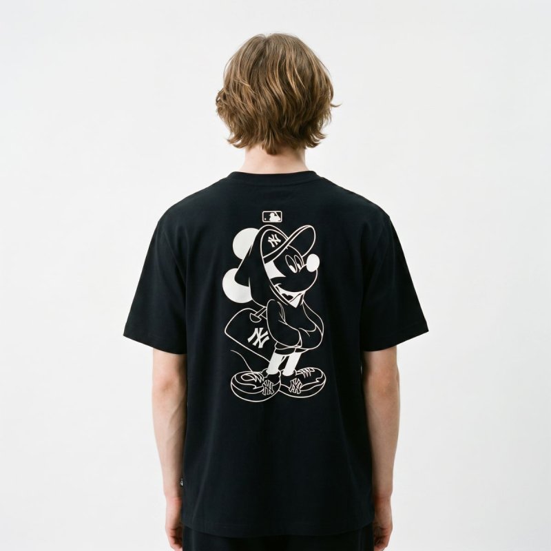 画像3: MLB x Disney NY Mickey Mouse Print T-shirt ユニセックス 男女兼用 MLB NY エムエルビー ヤンキース ミッキーマウス ミッキープリントTシャツ (3)