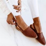 画像4: Mesh leather flat back belt sandals mules pumps　メッシュリレザーフラットバックベルトサンダルパンプスミュール (4)