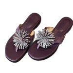 画像5: Fairy Rhinestone Pom Pom Leather Thong Sandals　 フェアリーラインストーンポンポンレザートングサンダル (5)