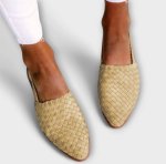 画像6: Mesh leather flat back belt sandals mules pumps　メッシュリレザーフラットバックベルトサンダルパンプスミュール (6)