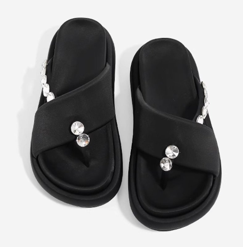画像6: Crystal platform thong sandals　 クリスタルトング厚底プラットフォームトングサンダル (6)