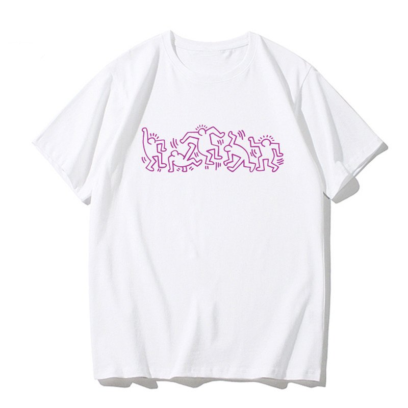 画像6: Unisex Casual Cotton Keith Haring Logo Tshirts Heart carry キースヘリング ロゴ Tシャツ ユニセックス 男女兼用 (6)