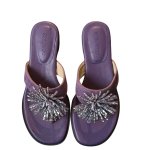 画像2: Fairy Rhinestone Pom Pom Leather Thong Sandals　 フェアリーラインストーンポンポンレザートングサンダル (2)