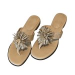 画像4: Fairy Rhinestone Pom Pom Leather Thong Sandals　 フェアリーラインストーンポンポンレザートングサンダル (4)