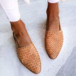 画像7: Mesh leather flat back belt sandals mules pumps　メッシュリレザーフラットバックベルトサンダルパンプスミュール (7)