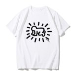 画像4: Unisex Casual Cotton Keith Haring Logo Tshirts Heart carry キースヘリング ロゴ Tシャツ ユニセックス 男女兼用 (4)