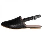 画像1: Mesh leather flat back belt sandals mules pumps　メッシュリレザーフラットバックベルトサンダルパンプスミュール (1)