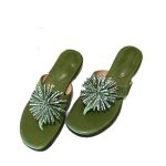 画像3: Fairy Rhinestone Pom Pom Leather Thong Sandals　 フェアリーラインストーンポンポンレザートングサンダル (3)