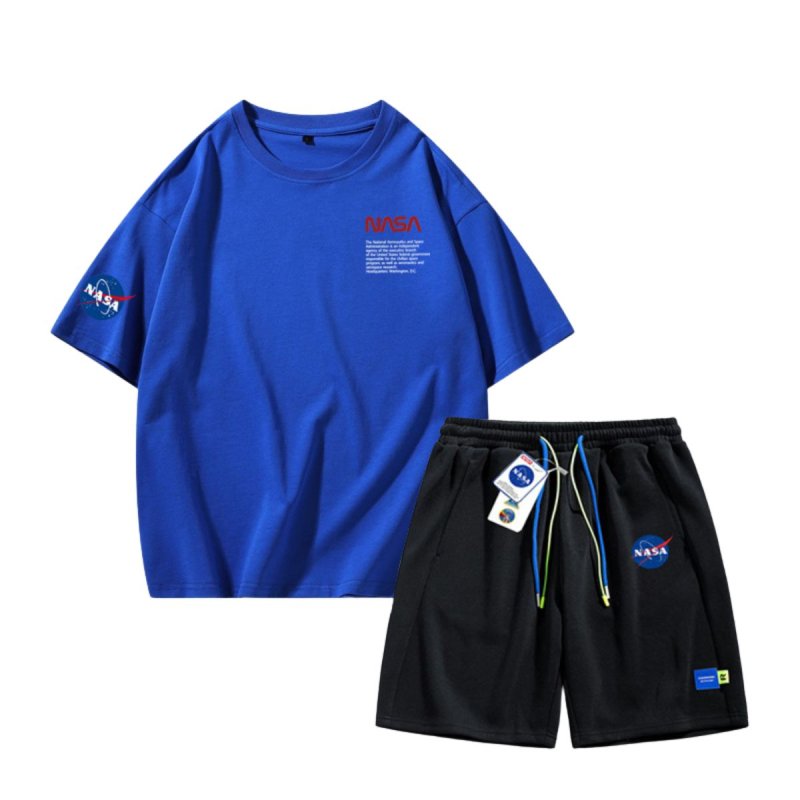 画像3: NASA Tshirts and Short pants setup ユニセックス男女兼用 NASA Tシャツ ハーフ パンツ セットアップ ショートパンツ  (3)