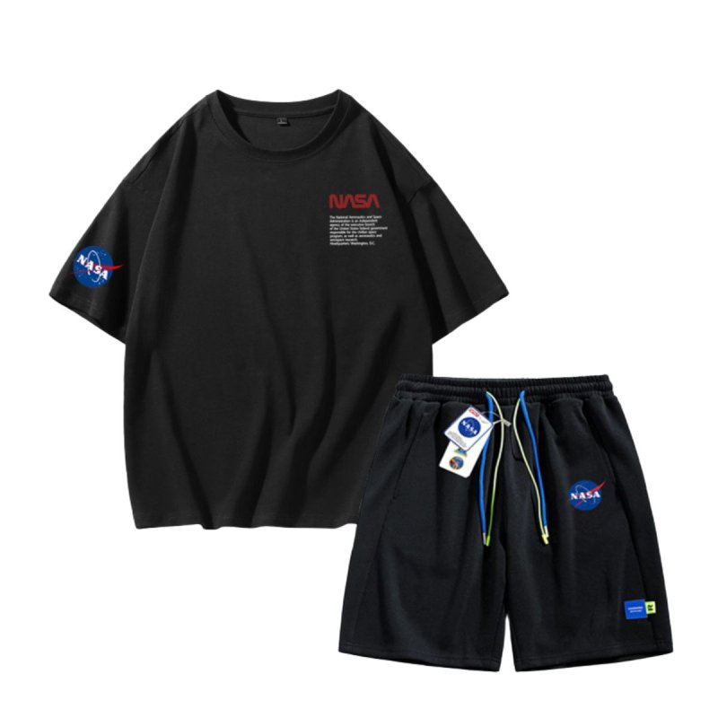 画像4: NASA Tshirts and Short pants setup ユニセックス男女兼用 NASA Tシャツ ハーフ パンツ セットアップ ショートパンツ  (4)