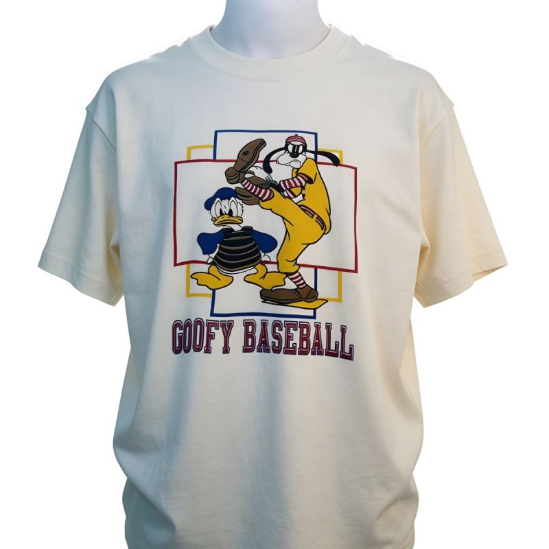 画像3: Goofy & Donald Duck Vintage Style Print Short-Sleeve T-Shirt 　男女兼用 ユニセックス グーフィ＆ドナルドダック ヴィンテージスタイルプリント半袖Tシャツ (3)