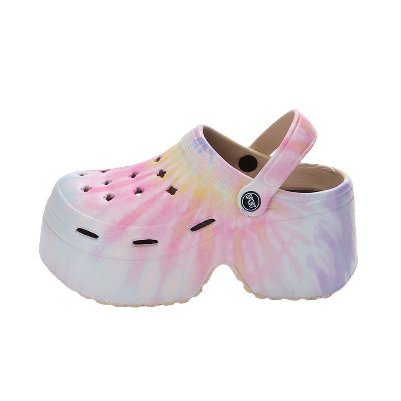 画像1: Closed Top Platform Clog Sandals    クローズトッププラットフォーム厚底クロッグサンダルシューズ　 (1)