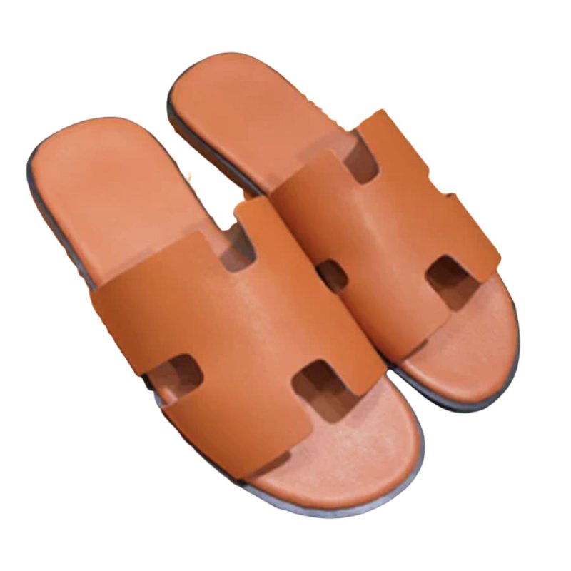 画像4: men's leather H  flat slippers sandals  フラット本革レザーHサンダル　スリッパフリップフロップ (4)