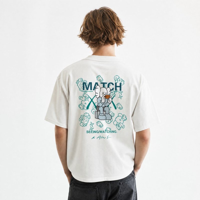 画像3: Unisex KAWS Match Print  T-shirt  男女兼用 ユニセックス カウズ Match プリント 半袖 Tシャツ (3)