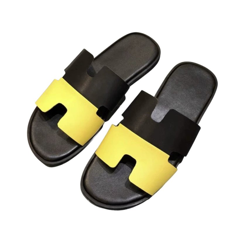 画像7: men's leather H  flat slippers sandals  フラット本革レザーHサンダル　スリッパフリップフロップ (7)
