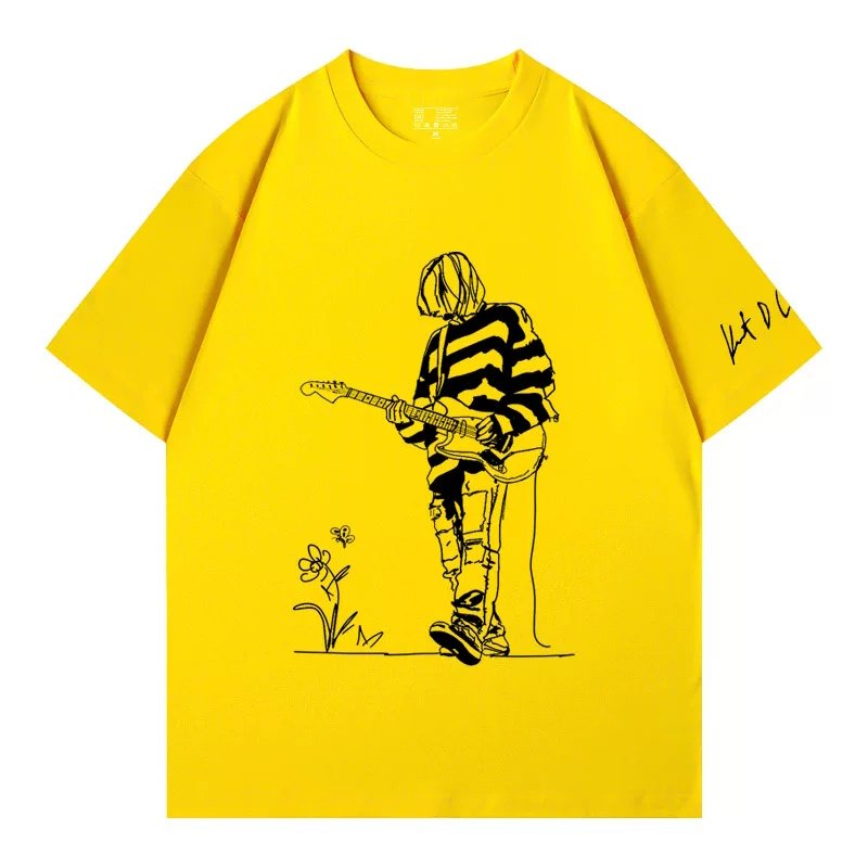 画像1: Nirvana Kurt Cobain print T-shirt  ユニセックス 男女兼用ニルバーナーKurt Cobainカート・コバーンプリントTシャツ (1)