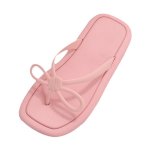 画像3: Ribbon Thong Flip-Flop Sandals Slippers ユニセックス男女兼用トングリボン付きフラットトングサンダルスリッパ (3)