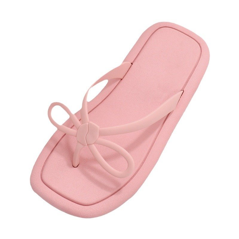 画像3: Ribbon Thong Flip-Flop Sandals Slippers ユニセックス男女兼用トングリボン付きフラットトングサンダルスリッパ (3)