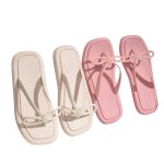 画像4: Ribbon Thong Flip-Flop Sandals Slippers ユニセックス男女兼用トングリボン付きフラットトングサンダルスリッパ (4)